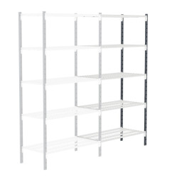 System półek, kolor Jasnoszary RAL 7035, materiał: Blacha stalowa, Manorga