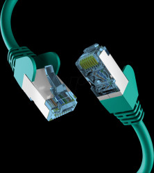 EC020200198 Patch cable, Cat.7 raw cable, S/FTP PiMF, 7.5 m, green