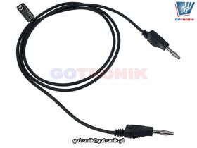 Przewód pomiarowy banan 4mm czarny 100cm