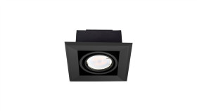 Lampa Podtynkowa Blocco Czarna 1X7w Gu10 Led Ml472 Milagro