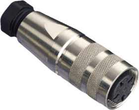 Jack, 5 pole, solder cup, screw locking, straight, C091 31D005 100 2