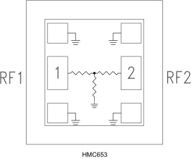 Fixed, 3 dB Passive Attenuator Chip, DC - 50 GHz