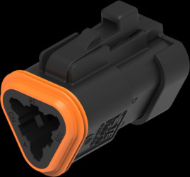 Socket housing, 3 pole, for DEUTSCH DT series, DT06-3S-EP06