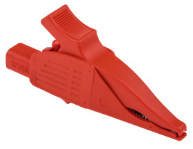 Zacisk krokodylkowy 32A izolowany 39.5mm Czerwony Staubli