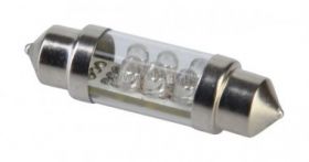 Żarówka sam. 6 LED 12V ( rurkowa) [ czer. ]