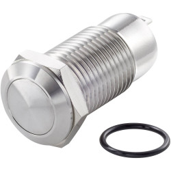 TruComponents 782649 Pushbutton ,Panel Mount,Off/On,SPST,Solder,IP40