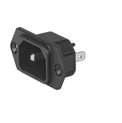 Złącze IEC IEC C18 Montaż panelowy, montaż na śrubę Męski 10A Kątowe Schurter