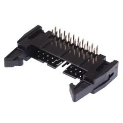 20-Way Right Angle IDC Latched PCB Plug 2.54mm Pitch