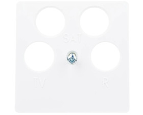 Berker/B.Kwadrat Plakietka do gniazda antenowego RTV/SAT/ poczwórnego śnieżnobiała 148409