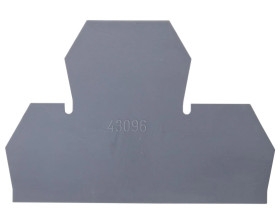 Płytka końcowa do zacisków piętrowych szara 43096 /50szt./