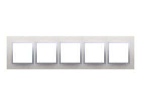 SIMON 54 NATURE Ramka 5 pięciokrotna Nature-Metal INOX KLASYCZNY IP20/IP44* DRN5/77 KONTAKT SIMON