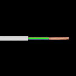 Przewód oponowy, mieszkaniowy OMY 2x1,0 biały 75m