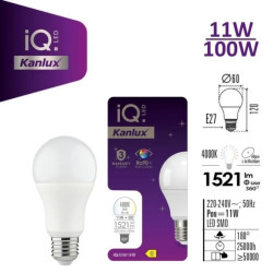 Żarówka LED E27 IQ-LED A60 11W-NW 1521lm 4000K barwa neutralna 3 lata Gwarancji 36680