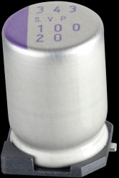 20SVP100M SMD-polymer aluminium, low ESR, 100 µ, 20 V