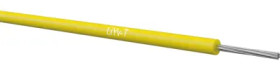 PVC-switching strand, LiYv-t, 0.14 mm², 18 x 0.10 mm, yellow, outer Ø 1.1 mm, 760101404