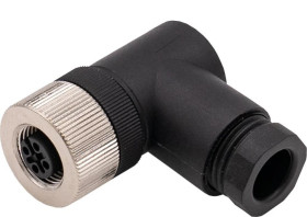 VK003C21 Gniazdo kablowe, kątowe, połączenie śrubowe, Ø4-8mm, 4A, 60V, gniazdo M12 5-stykowe, IP67