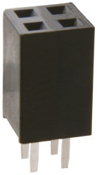 Gniazdo PCB 4 -pinowe 2 -rzędowe raster: 2.54mm Listwa gniazdowa Proste Przewlekany