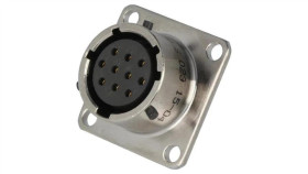 Pt02a1210s23 Złącze Okrągłe Gniazdo Kołnierz (4 Otwory),Na Panel 10Pin