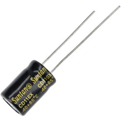 Suntan TS13DE1E221MSB040R 220uF 25V &#x2B;/-20% 8*12mm P:3.5mm Radial Alum Elec Cap