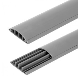 Listwa maskująca przewody TV maskownica uniwersalna napodłogowa naścienna 90x20mm szara 2m