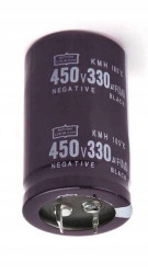 KONDENSATOR 330UF 450V ELEKTROLITYCZNY Ø30x41mm 10% TNT KMH-NIPPON SNAP-IN