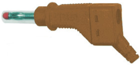 Adapter z wtykiem bananowym Męski Śruba typ Wtyk bananowy Brązowy 32A Staubli rozmiar 4 mm