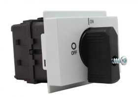 Łącznik krzywkowy 0-1 4P 16A IP30 na szynę czarne bez blokady ML016.4-DIN/RG