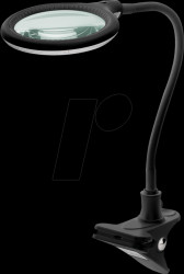 65577 Klemm-Lupenleuchte, LED, Ø 100 mm, 3 Dioptrien, schwarz