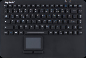 28037 Keyboard, USB, silicone, IP68, touchpad, black