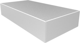 Aluminum enclosure, (L x W x H) 406 x 203 x 76 mm, natural, 1444-28