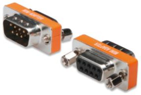 Zero modem adapter, D-Sub plug, 9 pole to D-Sub socket, 9 pole, straight, AK-610513-000-I