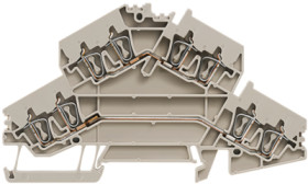 Multi level terminal block, spring balancer connection, 0.5-2.5 mm², 22 A, 8 kV, beige, 1394040000