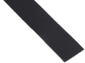 Taśma rzepowa, typu: haczyk-pętelka, dł. 10m, szer. 20mm, kolor: Czarny, RS PRO