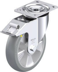Blickle 936600 L-ALTH 200K-FI-AS-CO Rolka obrotowa z blachy stalowej Średnica koła: 200 mm Maksymalne obciążenie: 400 kg