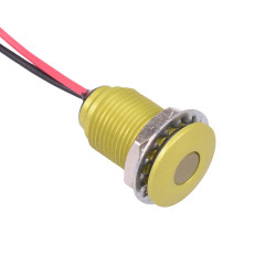 Q10F5AYXXHY24E Hyper Bright Yellow 10mm 24VDC LED Panel Indicator IP67 APEM