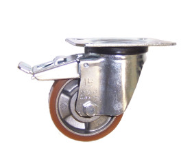 Koło samonastawne średnica kabla 80mm Otwór na śrubę LAG 120kg wysokość całkowita 106mm