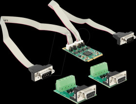 95245 Mini PCIe card &gt; 2x serial RS-422 / 485, 600 W protection