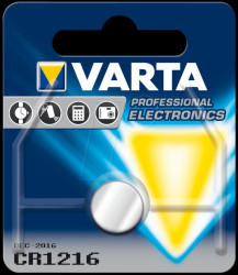 6216101401 Varta Button Cell, 3V, 25mAh, 12,5x1,6mm