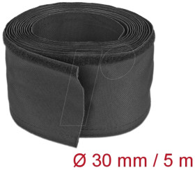 19191 Fabric hose with rip-tape fastening, 5 m x 30 mm, black