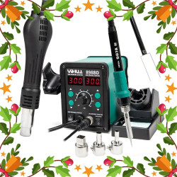 Stacja lutownicza HotAir + Kolbowa Yihua 898BD Cyfrowa