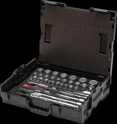 44685 Socket spanner set, L-BOXX, 1/2", bit-set, 60 pieces