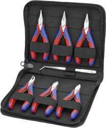 Zestaw szczypiec Knipex Knipex 00 20 16, Edelstahl, 720 g, 7 Werkzeug 00 20 16, dla elektroników i mechaników, 7 szt.