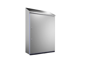 Szafka ścienna rozdzielcza 1050 mm 810 mm 300mm Stal nierdzewna typu 304 Rittal RAL 5010