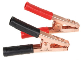 Krokodylek do akumulatora duży, 400A, czarny