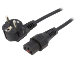 SCHAFFNER-814383 Kabel CEE 7/7 (E/F) wtyk kątowy, IEC C13 żeński 4m 10A