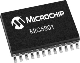 Przerzutnik, MIC5801YWM-TR, 8bit-Bit 24-pinowy, SOIC, Natężenie, napięcie, Microchip