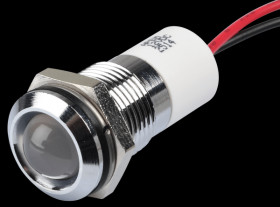 Q14P3CXXW12E Indicator LED, 12 V DC, 14 mm, wired, white/BrC