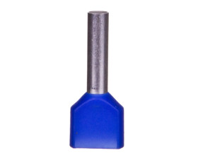 Końcówka tulejkowa izolowana TID 2x2,5mm2/13mm niebieska cynowana TID2x2,5L13 /100szt./