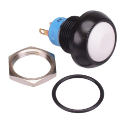 IPR3SAD7/1 White Momentary 12mm Push Button Switch SPST IP67 APEM