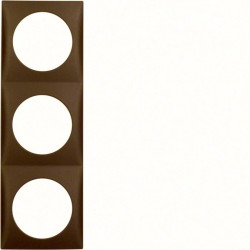 Integro Flow Ramka potrójna brązowy mat 918192511